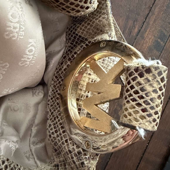 Michael Kors Python Pattern Shoulder Bag - Picture 12 of 12